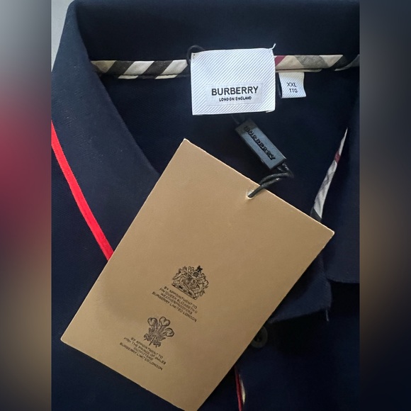 Burberry Polo Navy blue. Slim fit Medium. - Picture 8 of 10